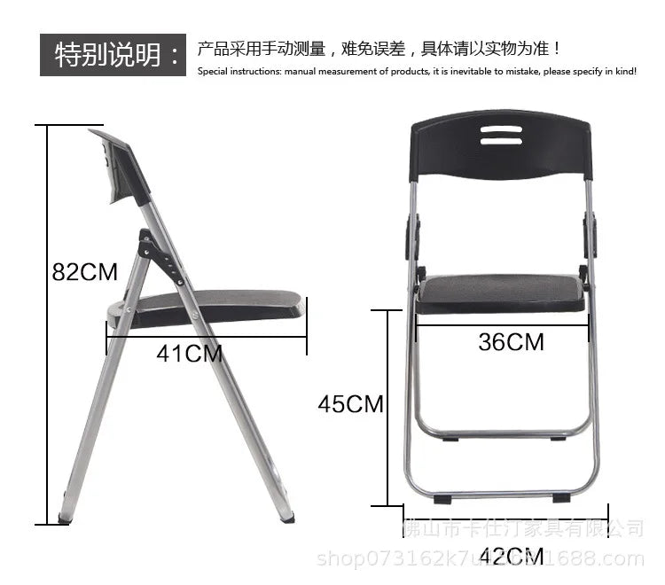 Training Folding Chair Staff Meeting Activity Office Student Folding chair Thickened Backrest Plastic Folding Chair