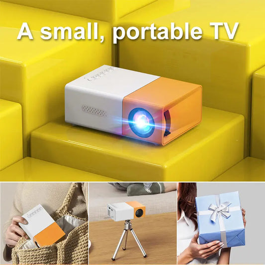 Mini projecteur amélioré Full HD 1080P, vidéoprojecteur pour cinéma maison, Compatible avec HDMI/USB/AV/Smartphone/boîtier TV/ordinateur portable