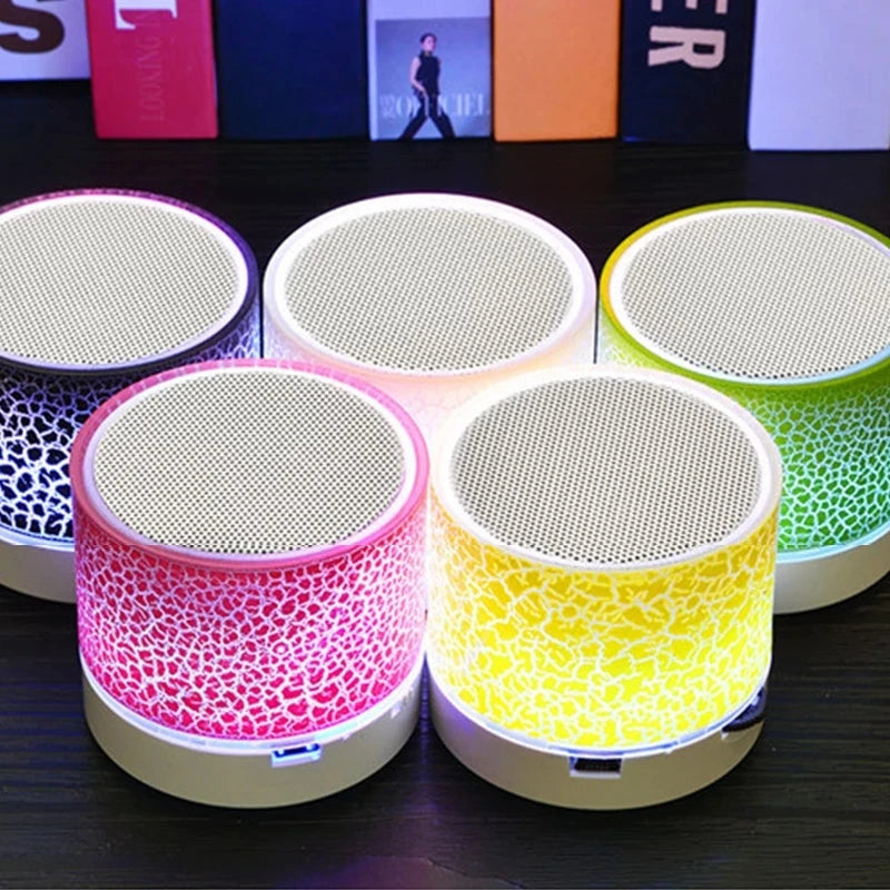 Universal Bluetooth Mini Speaker Wireless Speaker Colorful LED TF Card USB Subwoofer Portable MP3 Music Sound Column for Phones