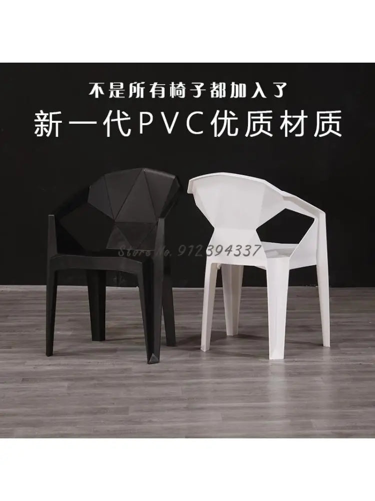 Thickened plastic chair backrest food stall simple beach chair outdoor barbecue night market plastic dining chair can be