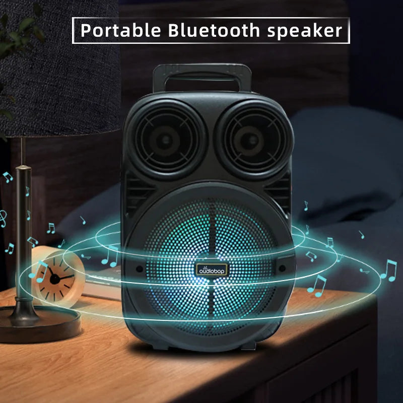 HiFi Quality Bluetooth Speaker Outdoor Portable Music Center HiFi Stereo Subwoofer Karaoke Sound RGB Light Boom Box Caixa De Som