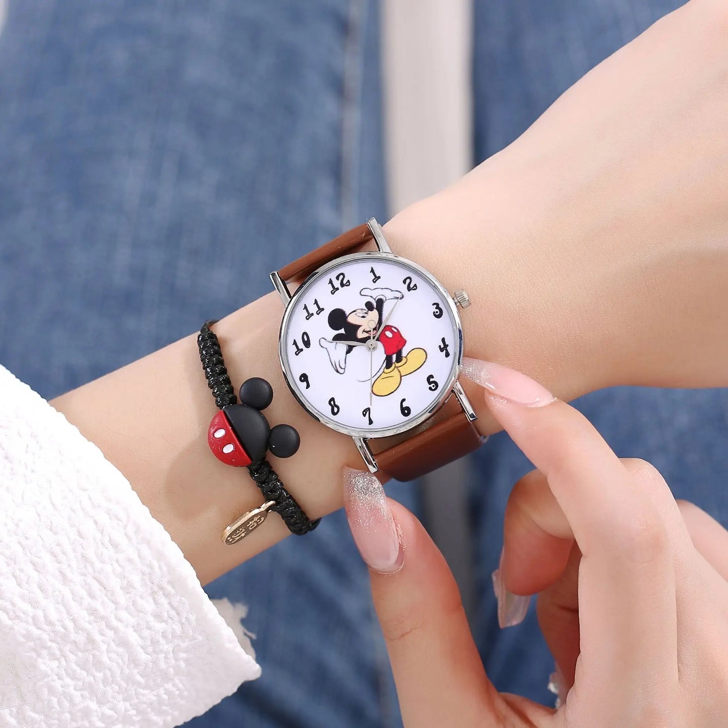 Disney mode Mickey haute qualité femmes hommes montre en acier inoxydable montre à quartz décontractée robe montre cadeau chaud Mickey Mouse marque