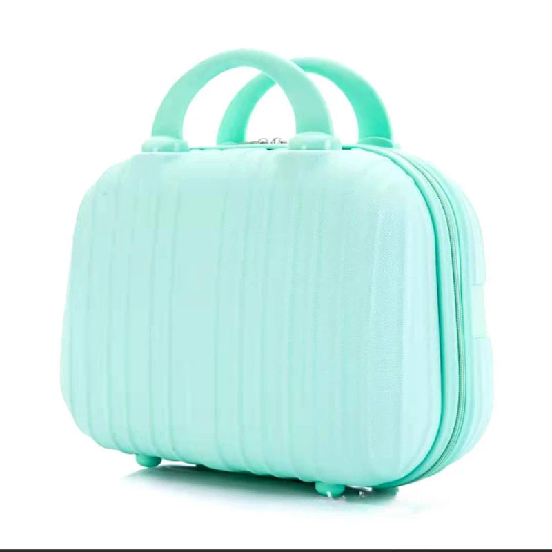 14-inch Carry-on Hand Suitcase Cosmetic Bag Small Cabin Travel Mini Carrier Suitcase Storage Box Makeup Cases Luggage for Women