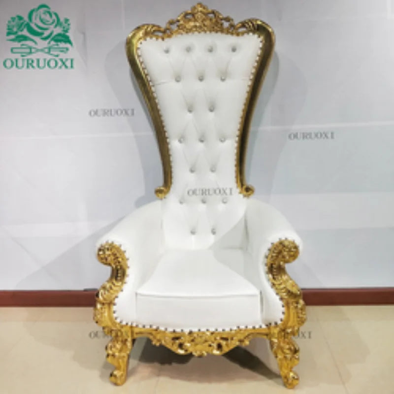 Luxury Royal Cheap King Throne Chair Pink Wedding Chair For Bride And Groom