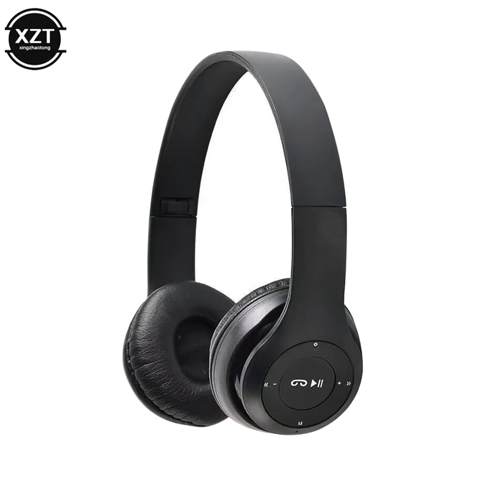 Stereo P47 Headphones 5.0 Bluetooth Headset Folding Wireless Sports Game Earphone Support Memory TF Card for Huawei Xiaomi