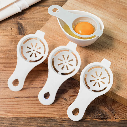 Egg Yolk Separator Egg Divider White Plastic Convenient Household Eggs Tool Egg Filter Cooking Baking Tool Kitchen Accessories