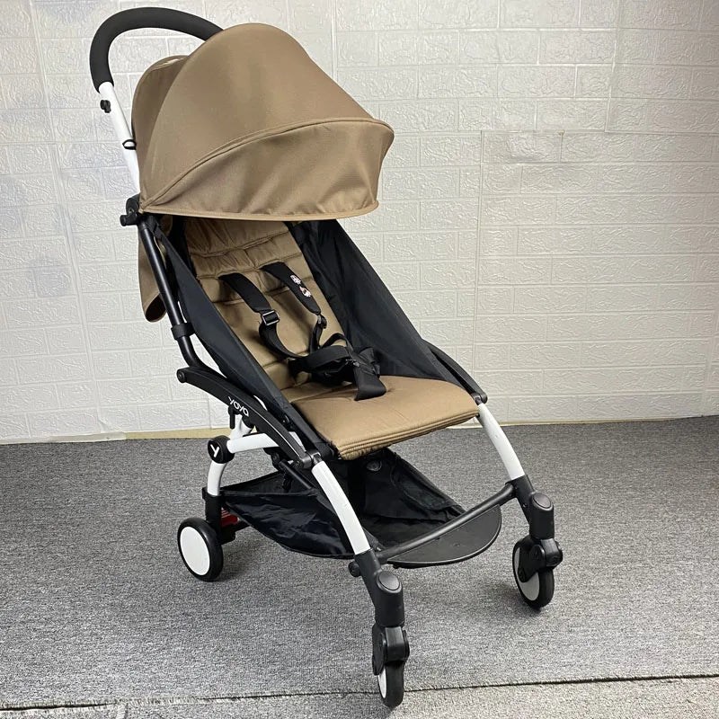 Baby Stroller Accessories 175 Degrees Stroller Hood & Mattress For yoyo2 yoya Babytime Cover With Back Zipper Pocket