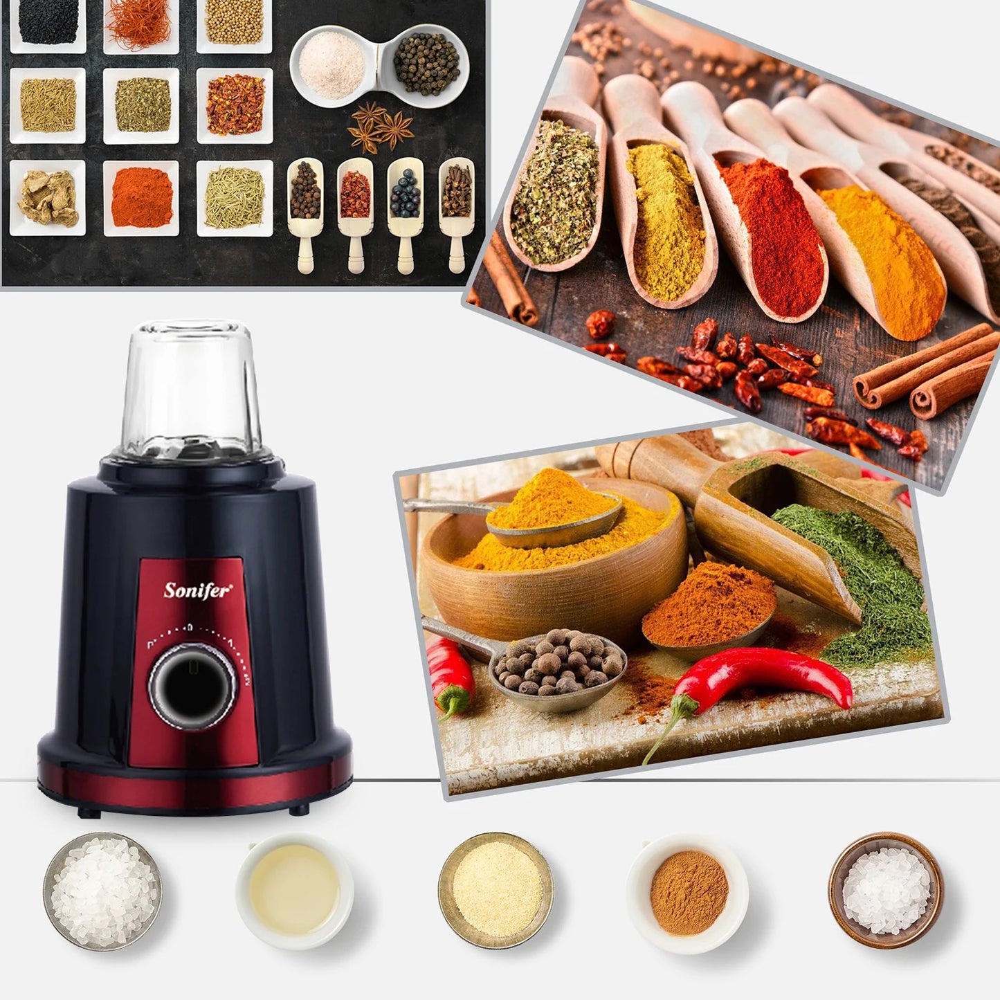 2 in 1 Stand Blender&Meat Grinder&Juicer&Grinding 350W Stainless Steel Kitchen Mixer Fruit Food Processor Ice Smoothies Sonifer