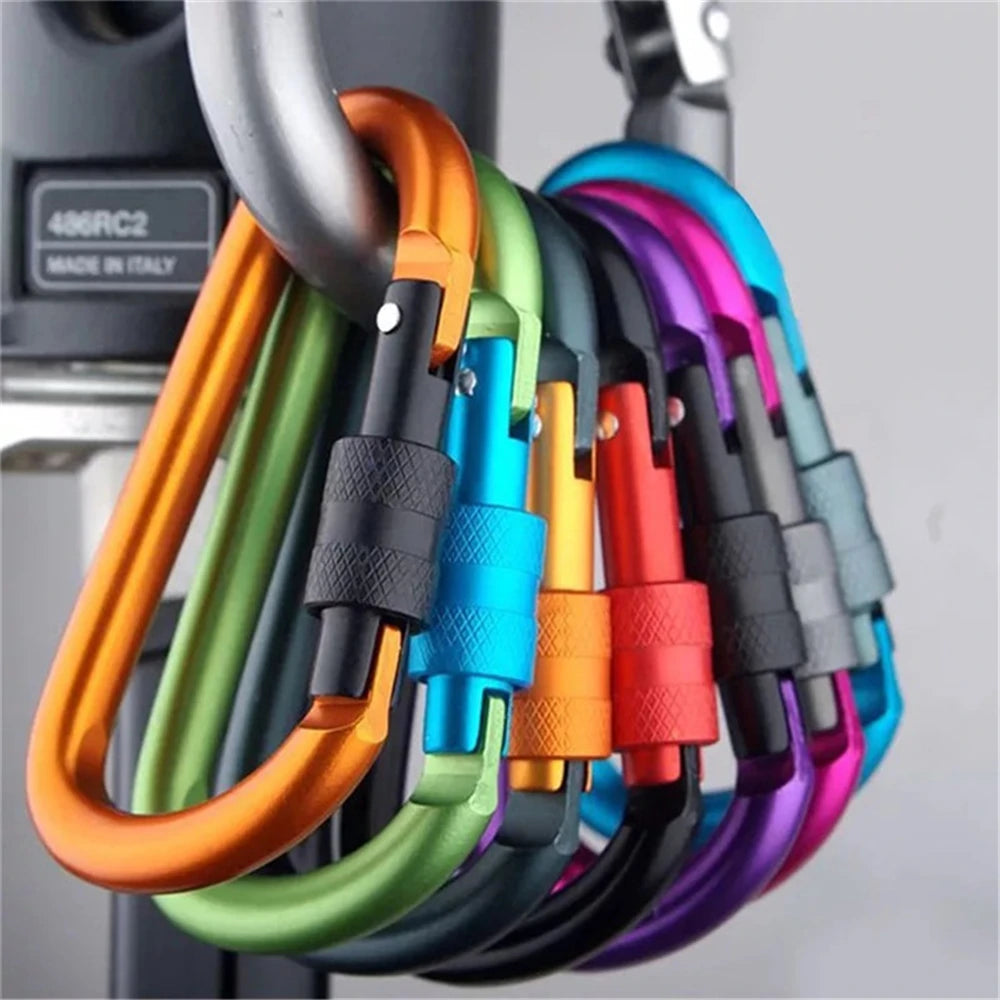 Carabiner Clip Set Aluminium Alloy Tourist Hooks Fishing Carbin Buckle Caribiner Key Holder Keychain Camping Karabiners