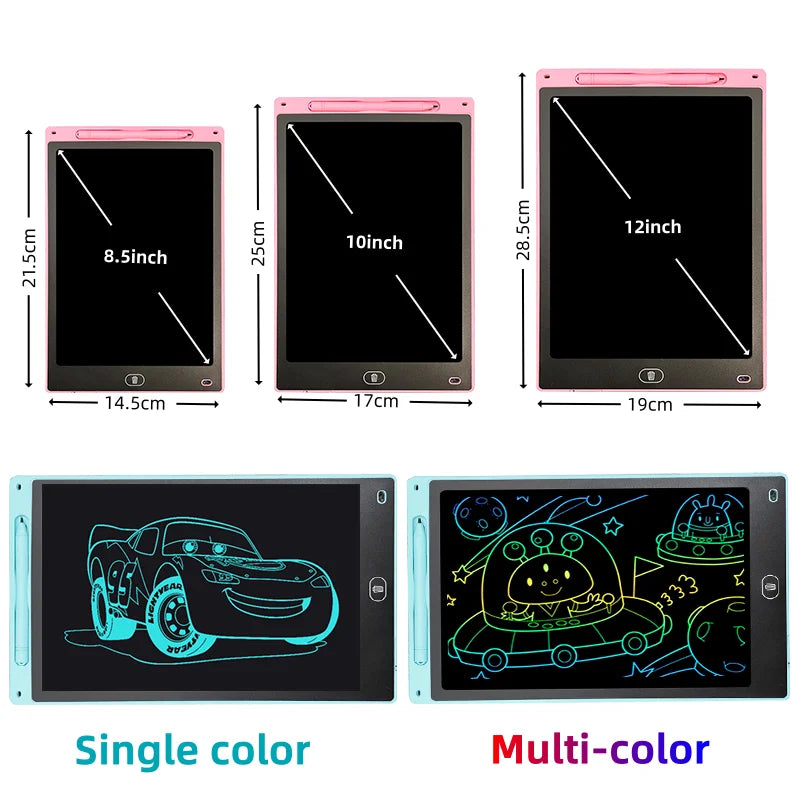 8/10/12 LCD Writing Tablet Electron Drawing Board Art Painting Tool Kids Toys Brain Game Digit Magic Blackboard  Child Best Gift