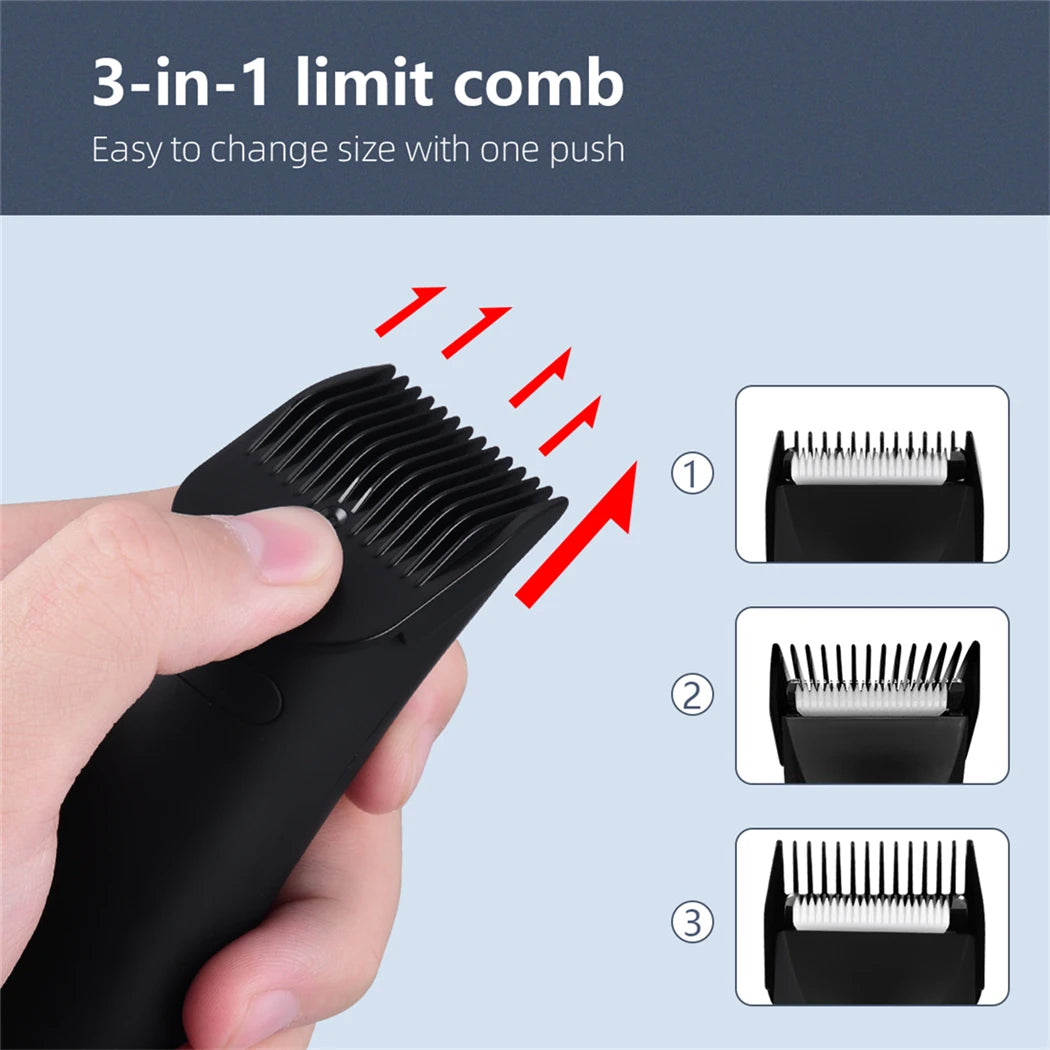 CkeyiN Hair Clipper Electric Hair Trimmer Cordless Shaver Trimmer Men Barber Hair Cutting Machine for Men USB Rechargeable Razor