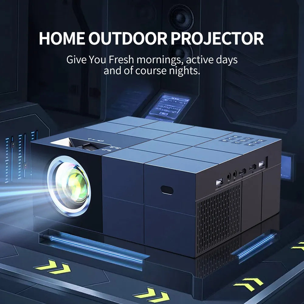 Projecteur YERSIDA 1W 1080 HD pour la maison, films en plein air, prise en charge 4K, Android, WiFi, synchronisation 5G, écran de téléphone, projecteur pratique pour mobile