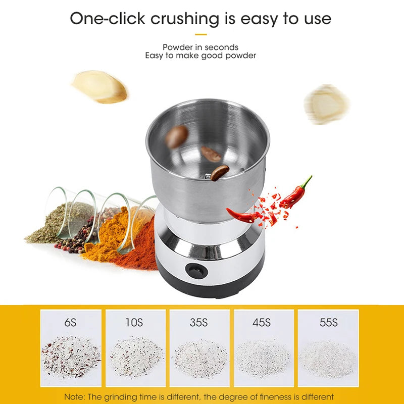 Mini Electric Grinder Household 300ml Ultrafine Baby Food Pulverizer Coffee Grinder Spice Pepper Grinder Grain Mill 2/4 Blades_Yu Sweetie