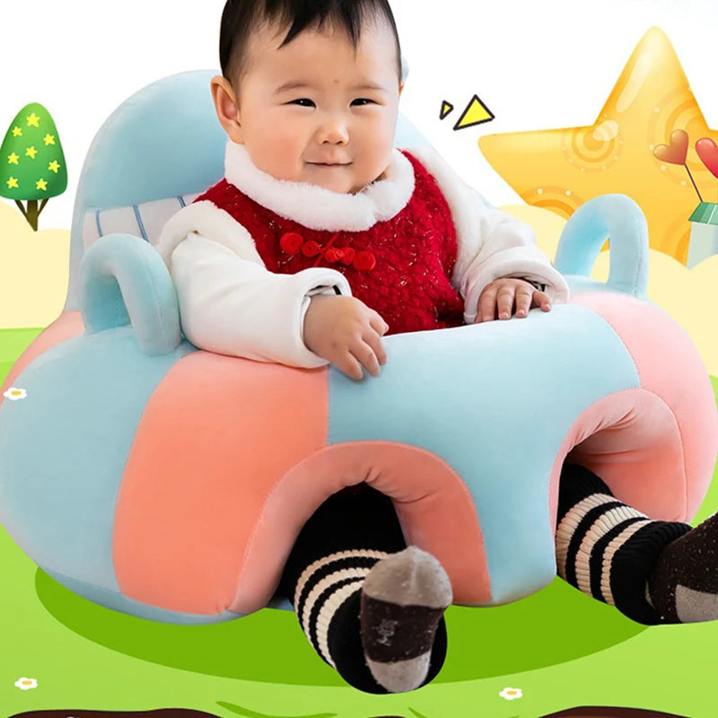 Housse de siège de Support de canapé pour bébé, chaise en peluche, apprendre à s'asseoir, confortable, dessin animé, nid bouffant, lavable, chaise longue en peluche pour bébé