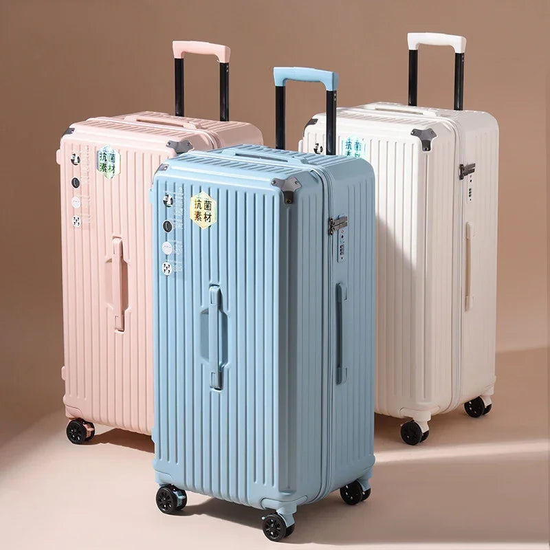 Five Wheel Large Capacity Thickened Trolley Box Universal Wheels For Overseas Shipment Password Luggage Suitcase Case Pack Trunk