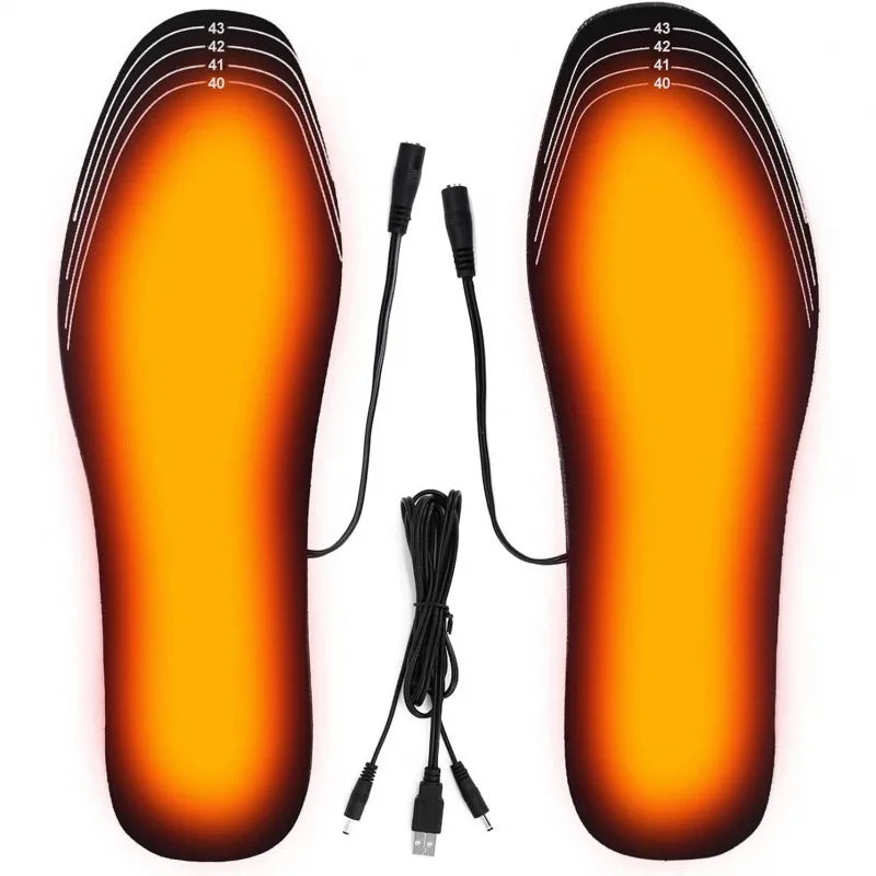 USB Heated Shoe Insoles Electric Foot Warming Pad Feet Warmer Sock Pad Mat Winter Outdoor Sports Heating Insole Winter Warm