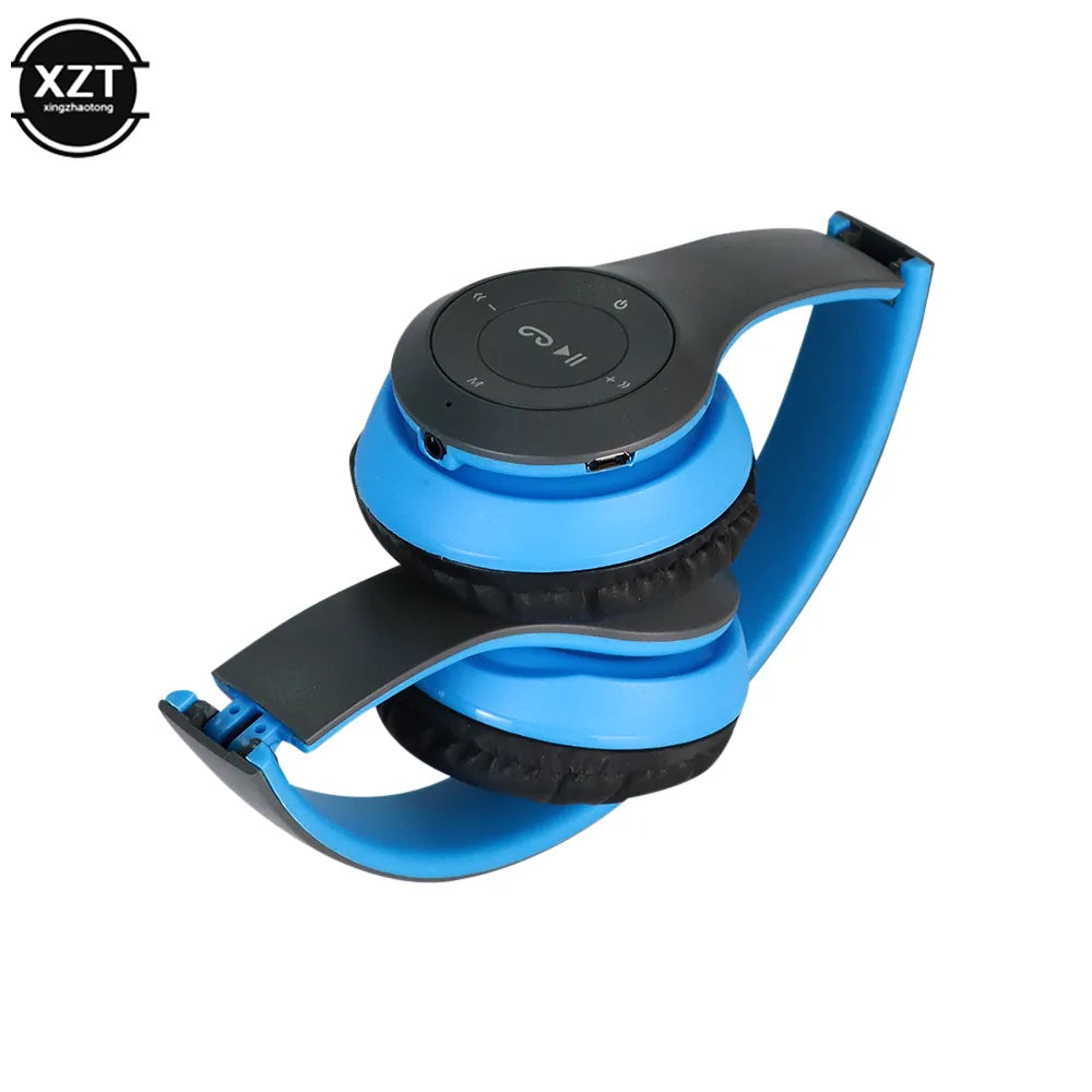 Stereo P47 Headphones 5.0 Bluetooth Headset Folding Wireless Sports Game Earphone Support Memory TF Card for Huawei Xiaomi