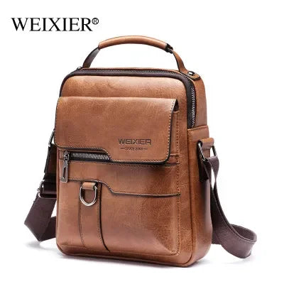 Men's Messenger Bag Brand designer PU Leather Retro Large-capacity Shoulder Bag Man Handbag Travel Backpack Sac à main