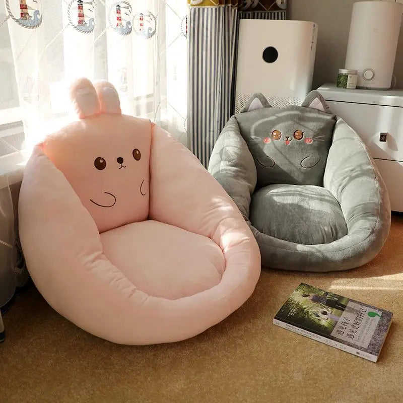 Lazy Sofa Creative Cartoon Living Room Balcony Single Lounge Sofa Bay Window Tatami Cushion Futon Bedroom Recliner