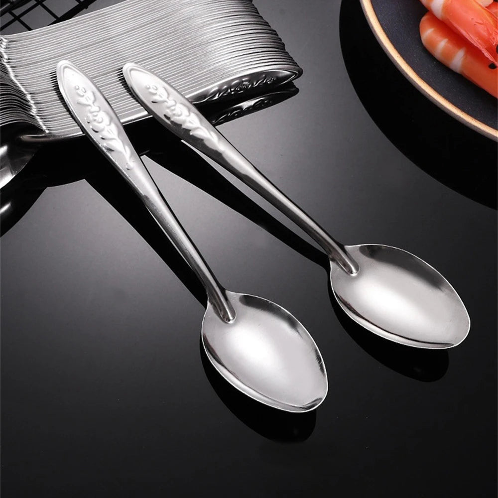 10/20/50PCS Spoon Smooth Edges Without Damaging The Mouth Fashionable And Aesthetically Pleasing Tableware Eating Spoons