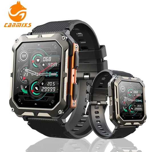 CanMixs montre intelligente IP68 étanche femmes smartwatch pour hommes calculatrice Bluetooth appel Sport montres Android iOS Fitness Tracker. Montre connectée