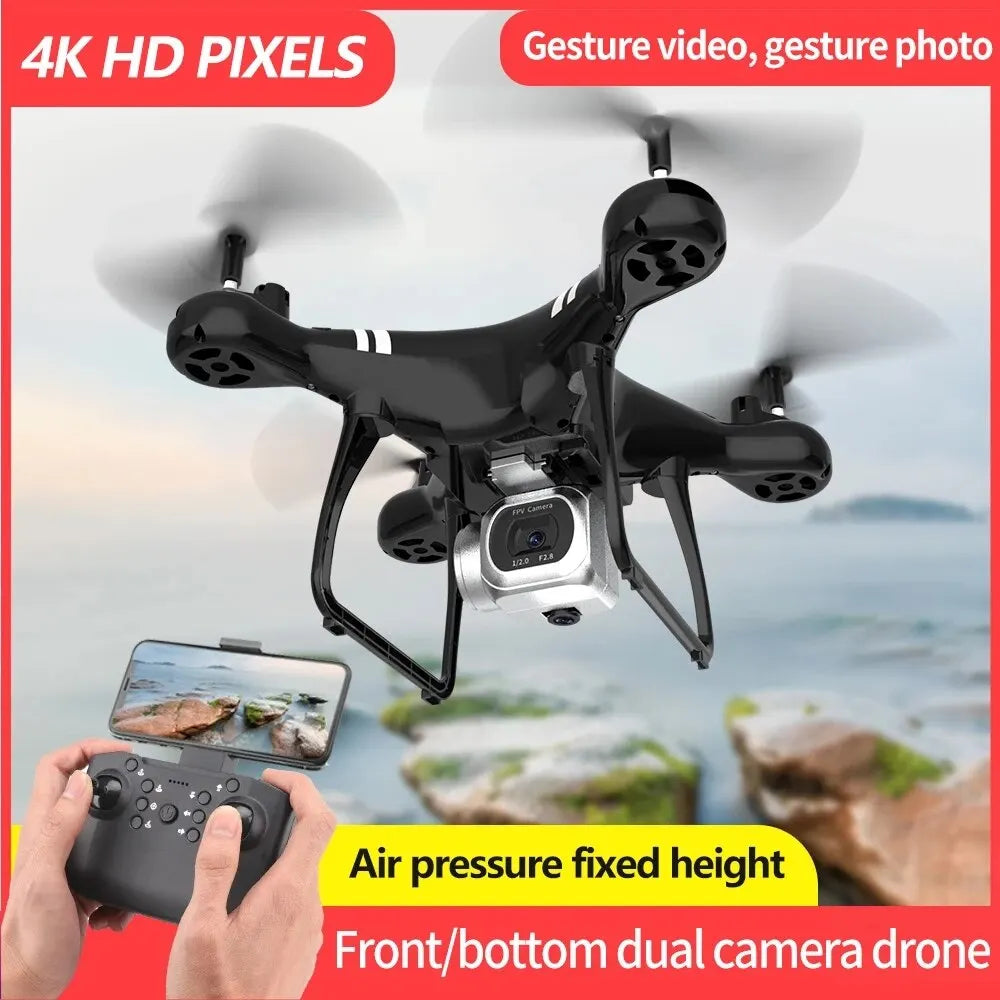 Drone RC Double 4K Wifi FPV caméra HD KY101, Mode geste de maintien d'altitude, longue durée de vol, quadricoptère RC, jouets pour garçon