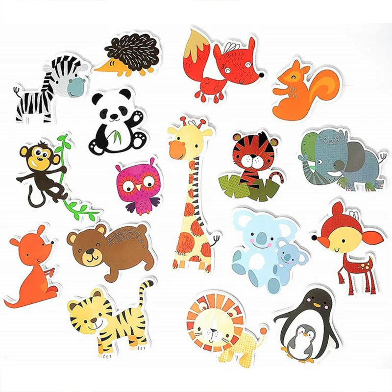 Jouets de salle de bain pour bébé, pâte EVA douce, puzzle éducatif précoce, jouets autocollants animaux, jouets d'eau de bain pour bébé de 0 à 12 mois et 1 an