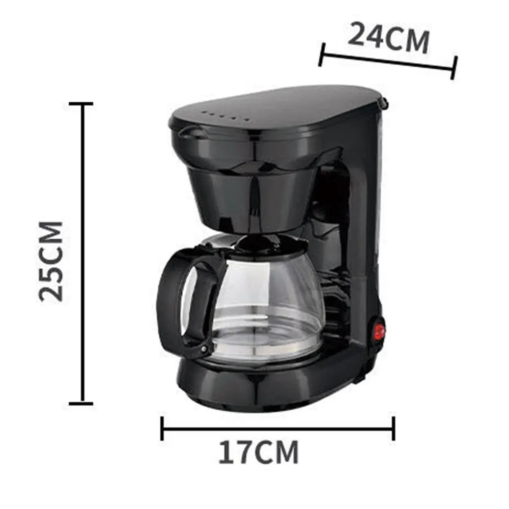 Home American Semi-Automatic Filter Coffee Machine Glass Teapot Drip Coffee Pot 110W/220W