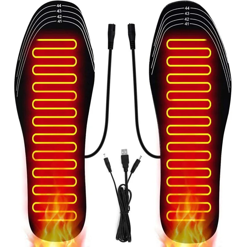 USB Heated Shoe Insoles Electric Foot Warming Pad Feet Warmer Sock Pad Mat Winter Outdoor Sports Heating Insole Winter Warm