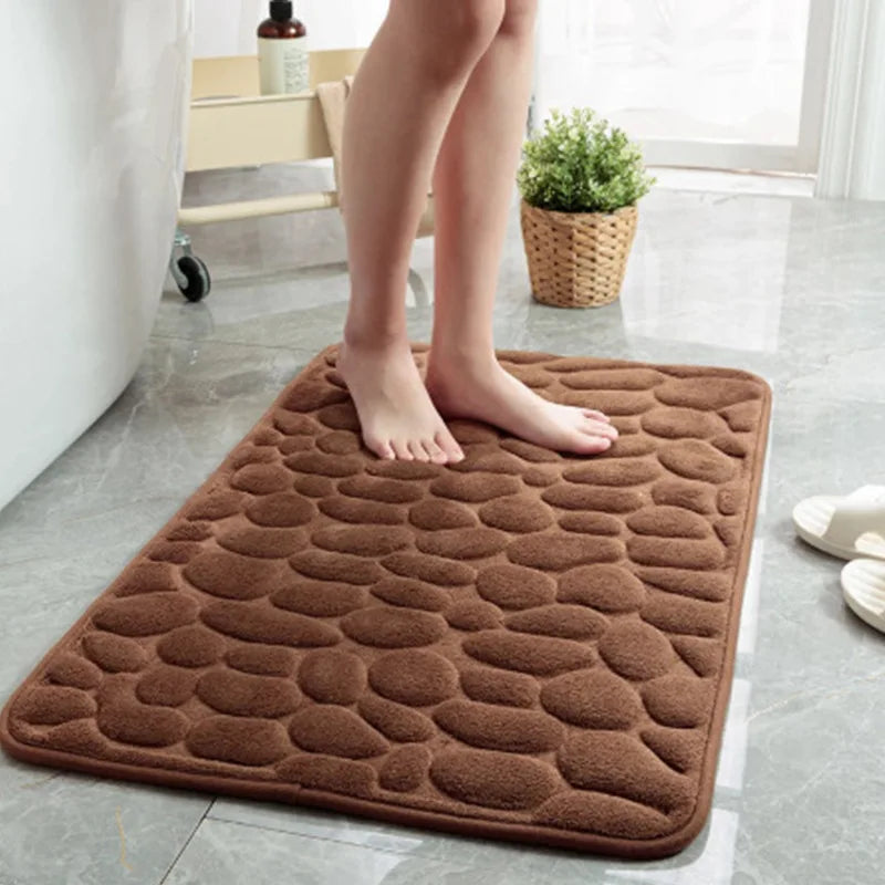 Bathroom Non-slip Mat Memory Foam Soft Absorbent Rug Home Toilet Bedroom Kitchen Doorway Washable Carpet Bathroom Accessories