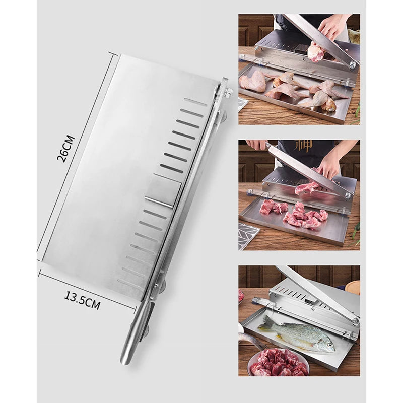 2023 Manual Stainless Steel Food Cutter Slicing Machine Automatic Home Kitchen Frozen Meat Slicer Meat Delivery Nonslip Handle