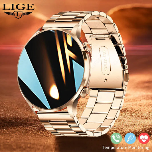 LIGE montre intelligente femmes hommes montre personnalisée visage Bluetooth connecter Bracelet d'appel IP67 Sport étanche Smartwatch pour Android ios.