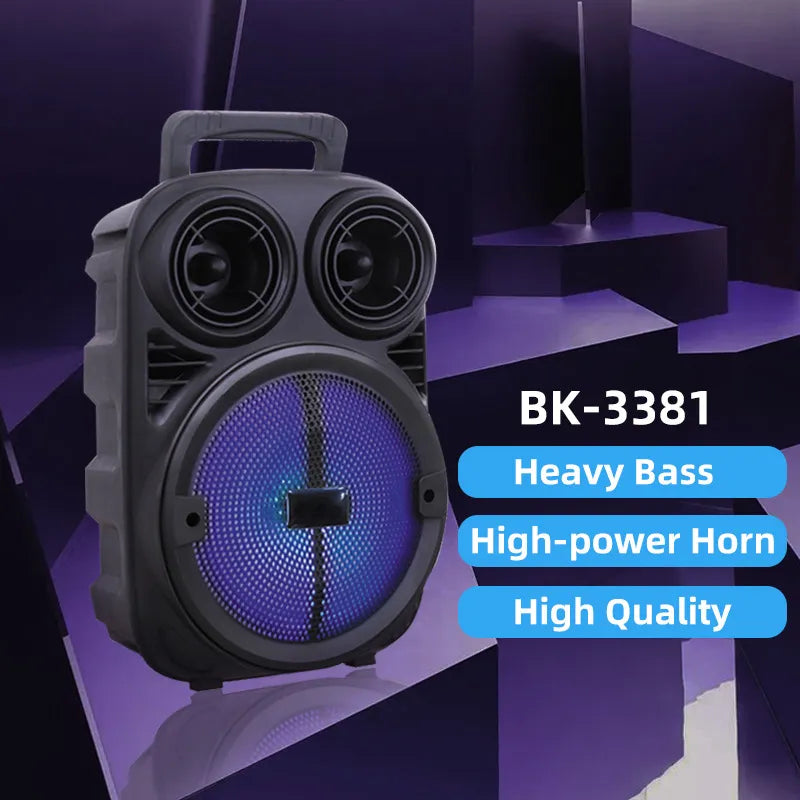 HiFi Quality Bluetooth Speaker Outdoor Portable Music Center HiFi Stereo Subwoofer Karaoke Sound RGB Light Boom Box Caixa De Som