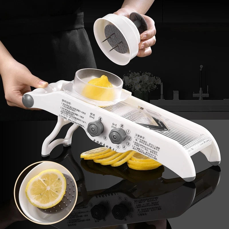 Lemon Slicer Multifunctional Fruit Potato Grater With Basket Vegetable Chopper Carrot Cutter Slicer Kitchen Vegetable Grater