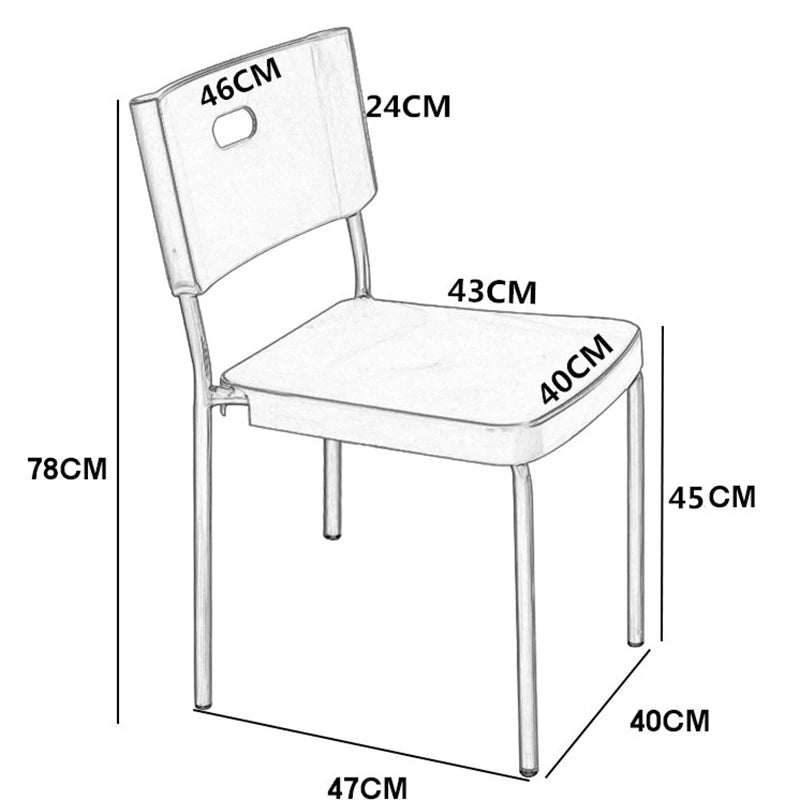 Kitchen Plastic Dining Chairs Modern Balcony Waiting Unique Lounge Chairs Outdoor Garden Chaises Salle Manger Home Furniture