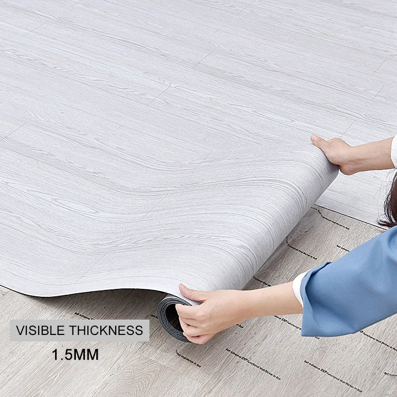 60CM SXP Self-Adhesive Floor Sticker Thicken Wood Grain Floor Stickers For Wall Ground Waterproof Room Wear-resistant Home Decor