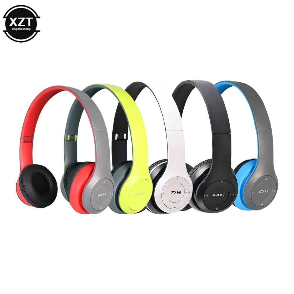 Stereo P47 Headphones 5.0 Bluetooth Headset Folding Wireless Sports Game Earphone Support Memory TF Card for Huawei Xiaomi