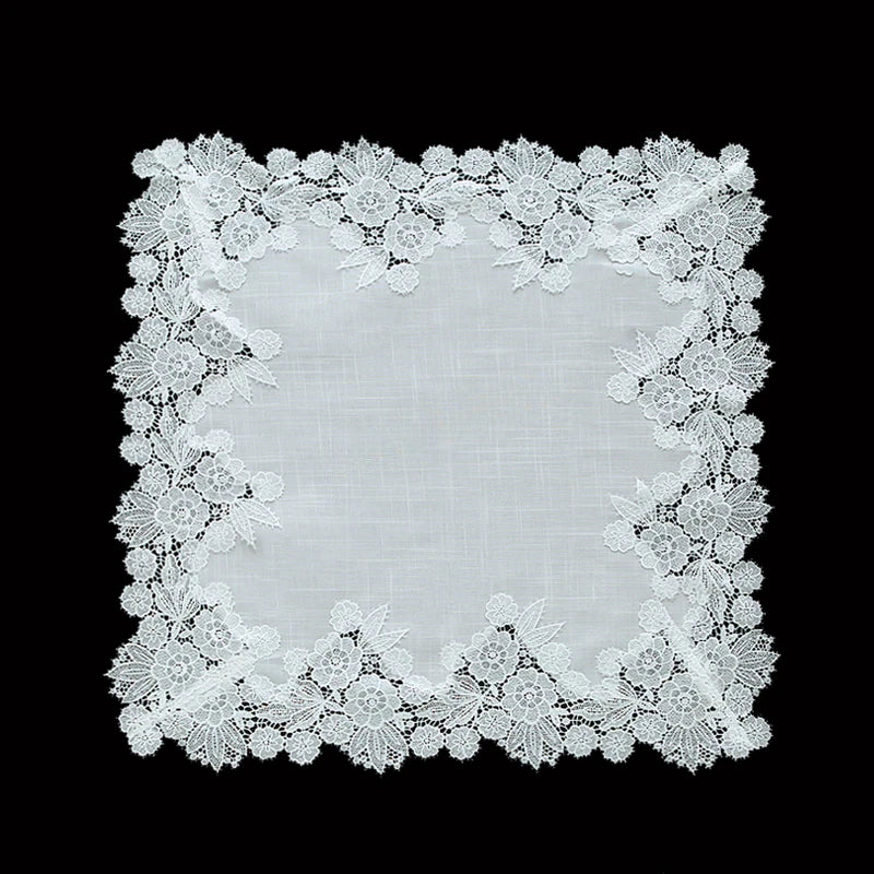 Table Cloth White Table Cover American Linen Cotton Table Juppe Tablecloth flower Fabric Nordic Tv Cabinet Lace Pattern Modern