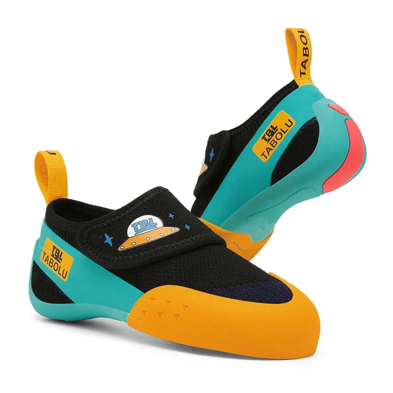 Rock Climbing Shoes Children Indoor Climbing Shoes Boys Girls Outdoor Beginners Professional Rubber Rock-Climbing Training Shoes