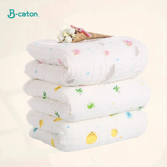 Serviette de bain pour bébé, 100% coton, pour garçons et filles, couverture pour nouveau-né, peignoir, 6 couches de gaze, gant de toilette, emmaillotage pour nourrissons