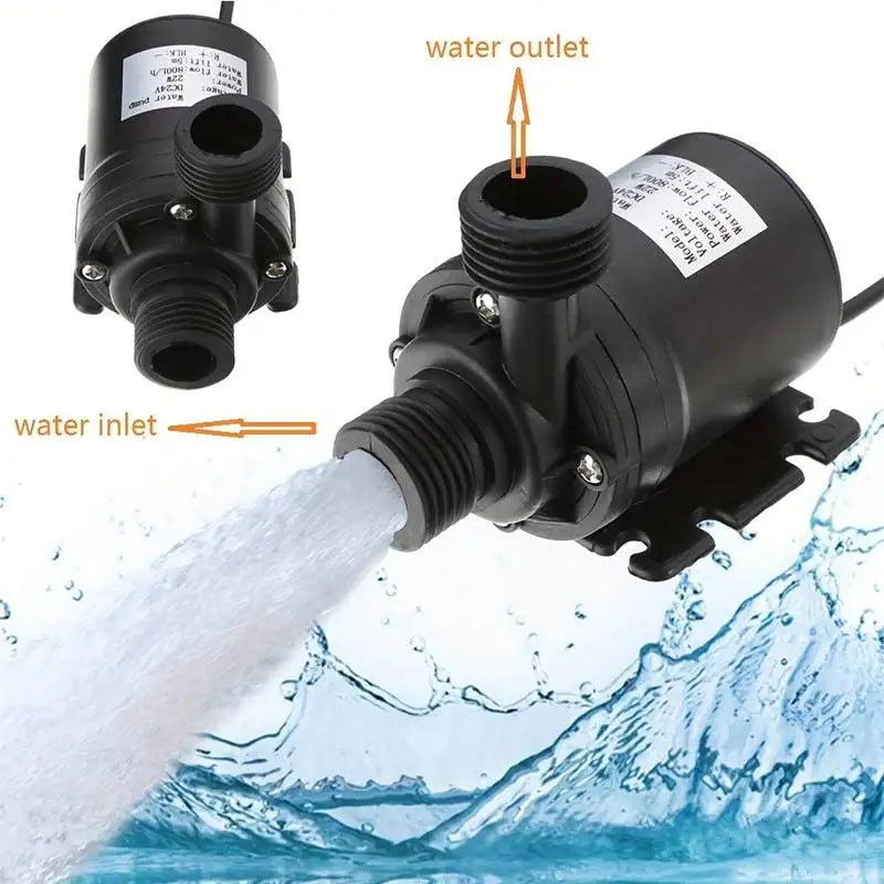 Ultra-quiet DC 12V Home Portable Brushless Motor Submersible Water Pump for Cooling System Fountains Heater Mini Water Pump