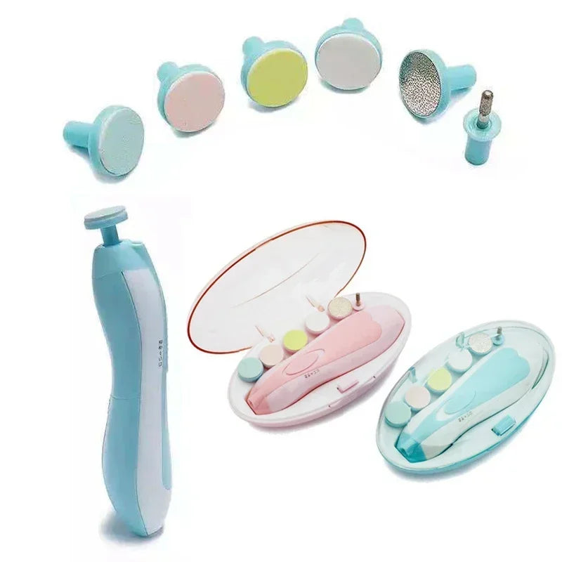 Kids Baby Nail Trimmer Electric Baby Manicure Pedicure Nail Clippers Cutter Scissors Care Set New Born Baby Nail Clipper