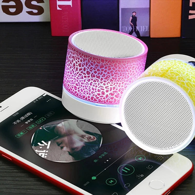 Universal Bluetooth Mini Speaker Wireless Speaker Colorful LED TF Card USB Subwoofer Portable MP3 Music Sound Column for Phones