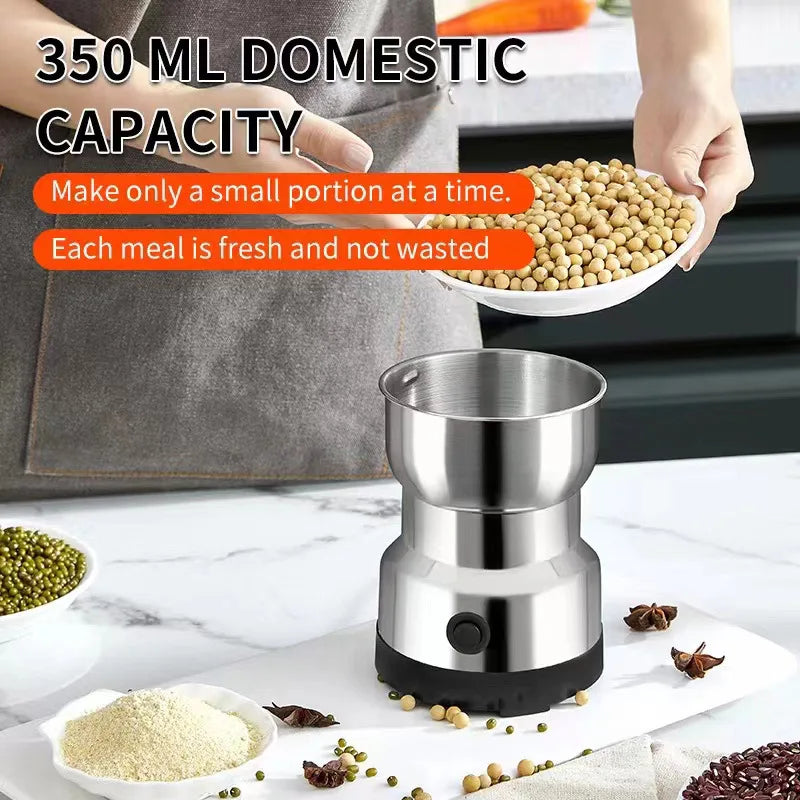 Mini Electric Grinder Household 300ml Ultrafine Baby Food Pulverizer Coffee Grinder Spice Pepper Grinder Grain Mill 2/4 Blades_Yu Sweetie