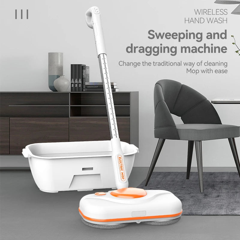 Wireless Cleaner USB Rechargeable Cordless Electric Mop Handheld Clean Mop Floor with Bucket for Home Cleaning Machine Spray Mop