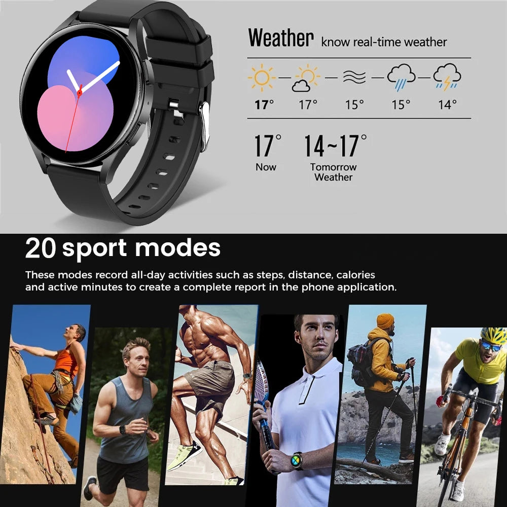 Montre connectée 5 pour hommes et femmes, entièrement tactile, pression artérielle, oxygène, appels Bluetooth, pour Android et IOS, nouveau, 2023