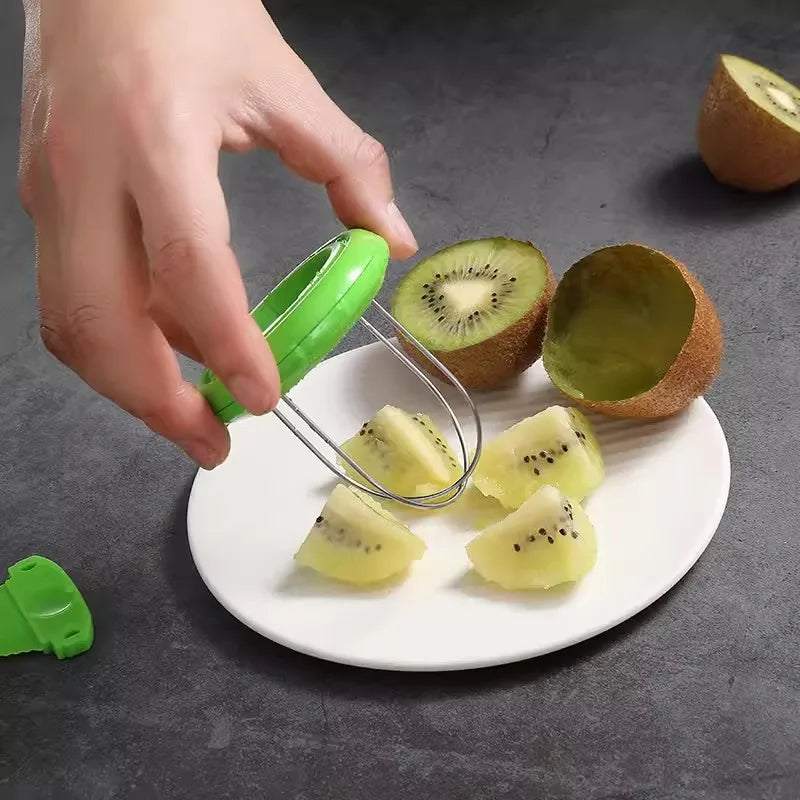 Creative Kiwi Cutter Knife Kitchen Fruit Slicer Peeler Scooper Detachable Salad Cooking Tools Lemon Kiwi Peeling Kitchen Gadgets