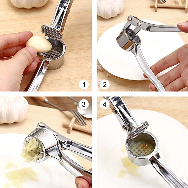 Imitating Stainless Steel Garlic Press Crusher Kitchen Cooking Vegetables Ginger Squeezer Masher Handheld Ginger Mincer Tools