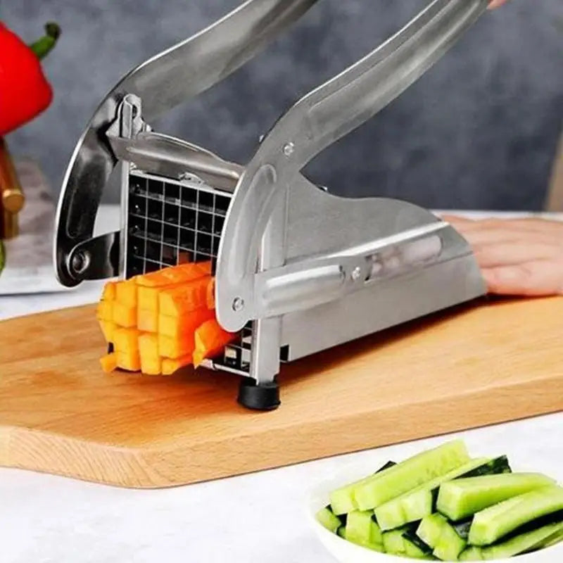 Kitchen Manual Cutter Stainless Steel French Fries Slicer Potato Chips Maker Meat Chopper Cutting Cooking Machine（only blade）