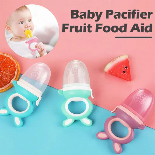 Cuillère d'alimentation pour bébé, extracteur de jus, sucette, biberon, gomme en Silicone, morsure de fruits et légumes, mangeoire auxiliaire